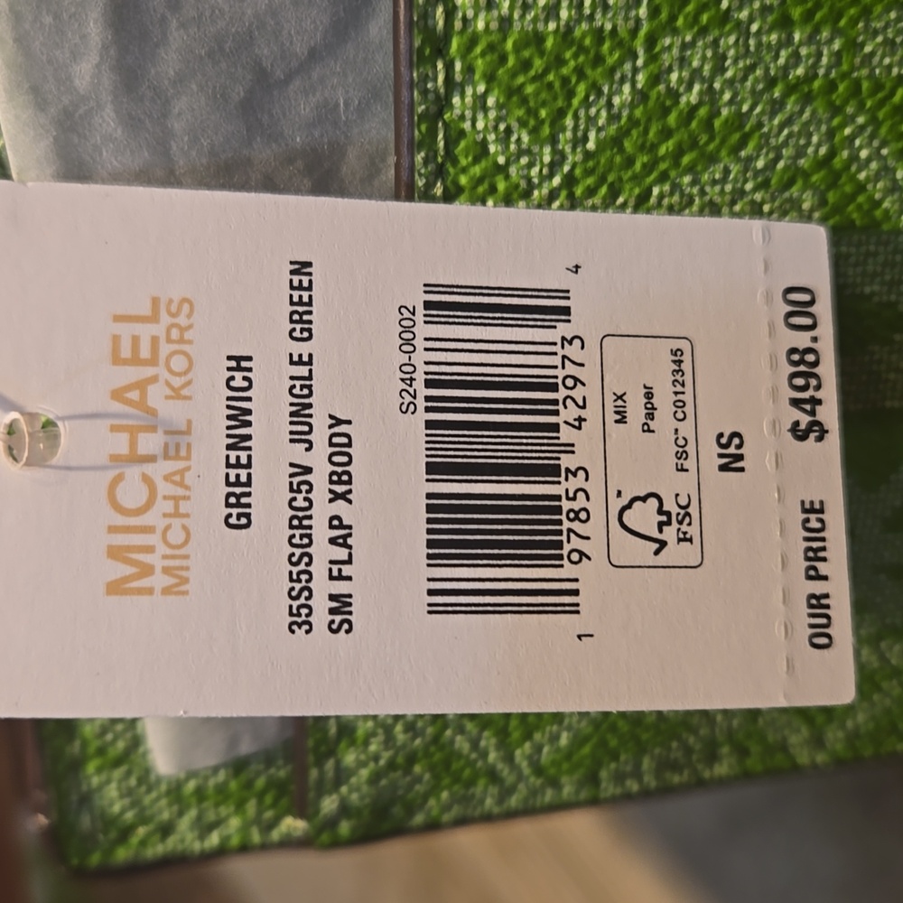 Michael Kors Green and White Crossbody Bag. Nwt - Picture 2 of 11